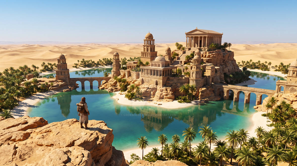 LookBookCat_SW's tweet photo. @ItalianHinata That unforgettable moment in an open world when the harsh dunes break open and reveal an ancient oasis city. Still chasing this exact sense of discovery. https://t.co/13fUFO70IR