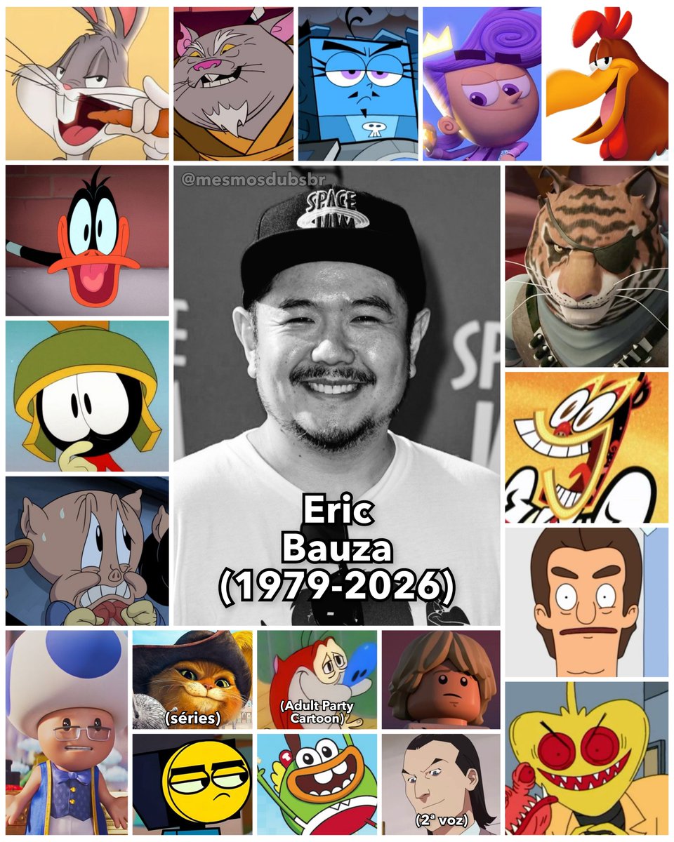 mesmosdubsbr's tweet photo. O mundo da atuação de voz está de luto. Nesse domingo, no dia 25, faleceu repentinamente o ator Eric Bauza com apenas 46 anos, que entre muitas coisas, era a voz original moderna de vários Looney Tunes desde 2018, entre eles o Pernalonga, Patolino, Gaguinho e Marvin, o Marciano. https://t.co/L6xhvWFltV
