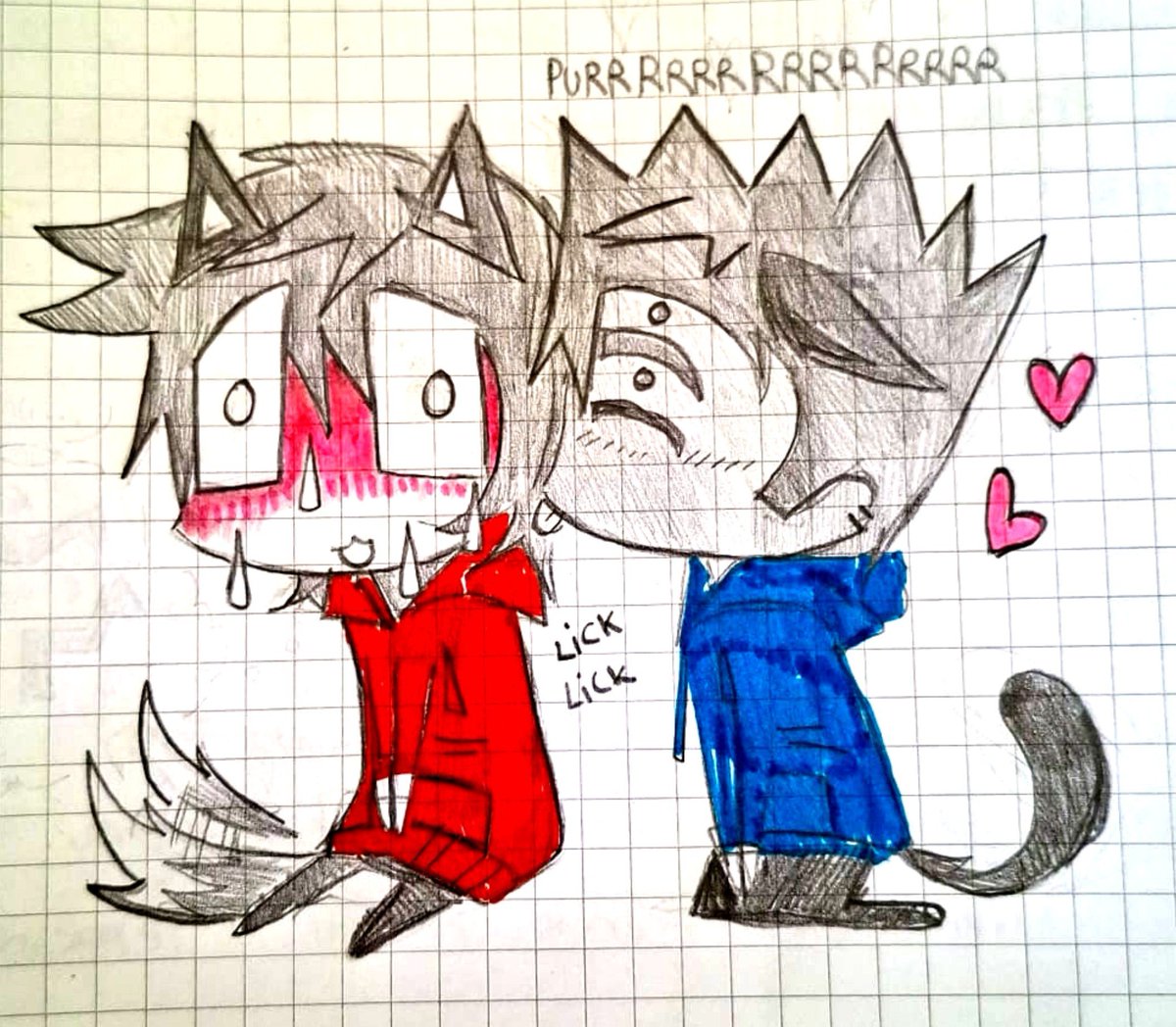 sawrunneer's tweet photo. giving tord a little bath dawww https://t.co/04PGEpQrdE