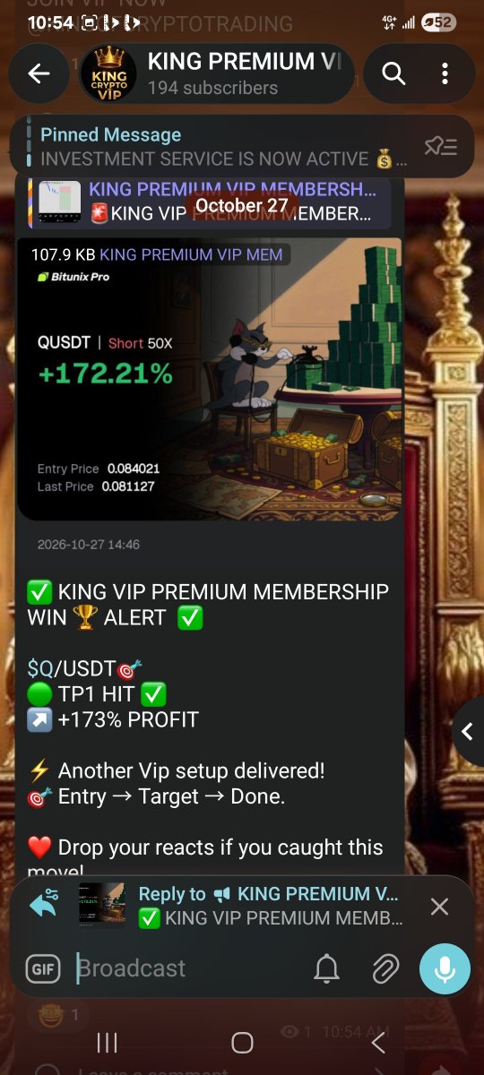 Stevengoldmaan1's tweet photo. $Q
Alhumdulillah we are winning and making more profit in the vip 
#KING_PUMPS_VIP 
#WE_STAND_WITH_PALESTINE
#VIP
#CRYPTO 
More sniper hit secured alhumdulillah 
Another huge sniper hit 
JOIN VIP NOW 
https://t.co/2VlzyQjgIl https://t.co/guZnpfWSyN
