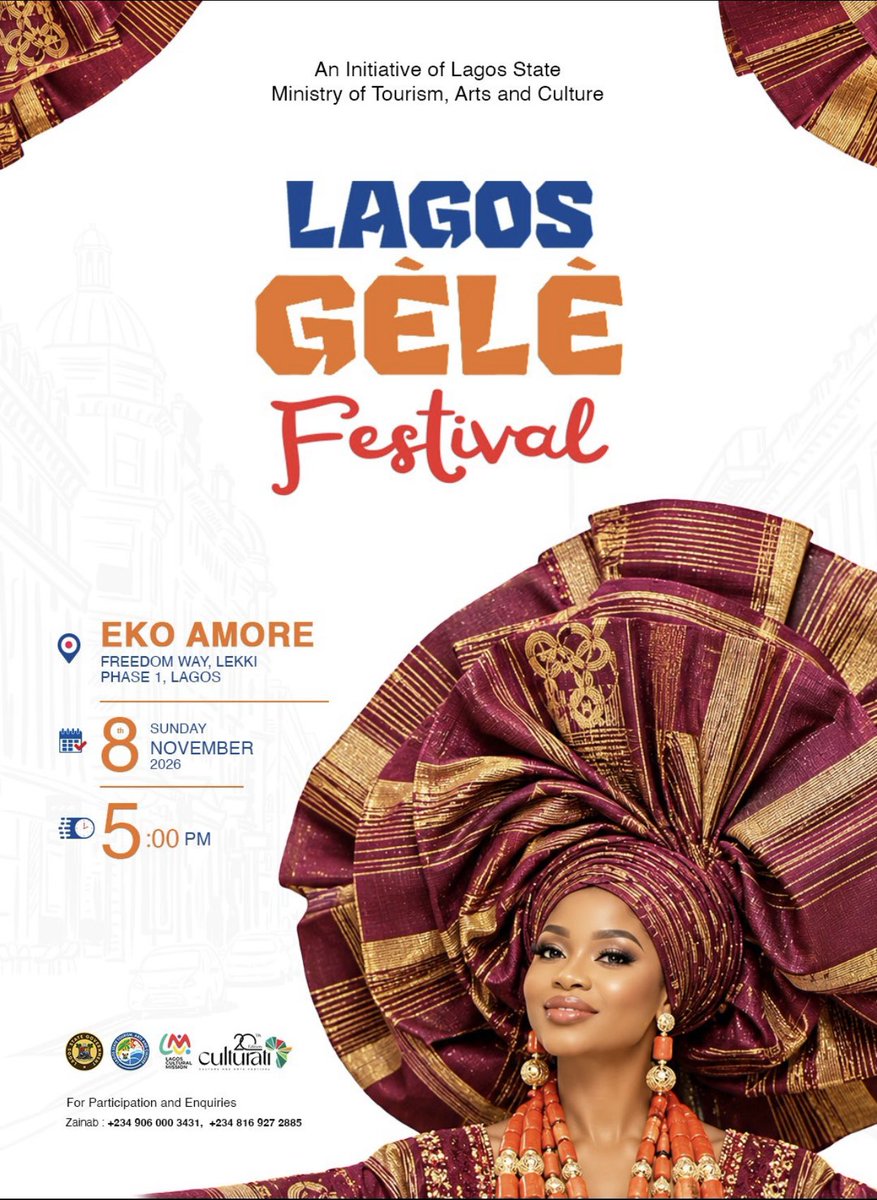 Alkaneseries's tweet photo. Lagos Gele Festival is here!
Come Crowned, Come Proud!!! https://t.co/ZlXZanlHwc