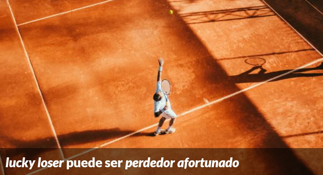 Fundeu's tweet photo. La expresión «perdedor afortunado» es una alternativa adecuada para «lucky loser», en referencia a quien acaba clasificándose pese a haber sido eliminado. #recoFundéu

https://t.co/5MQJrCyQuZ https://t.co/SZ8ztN21ee