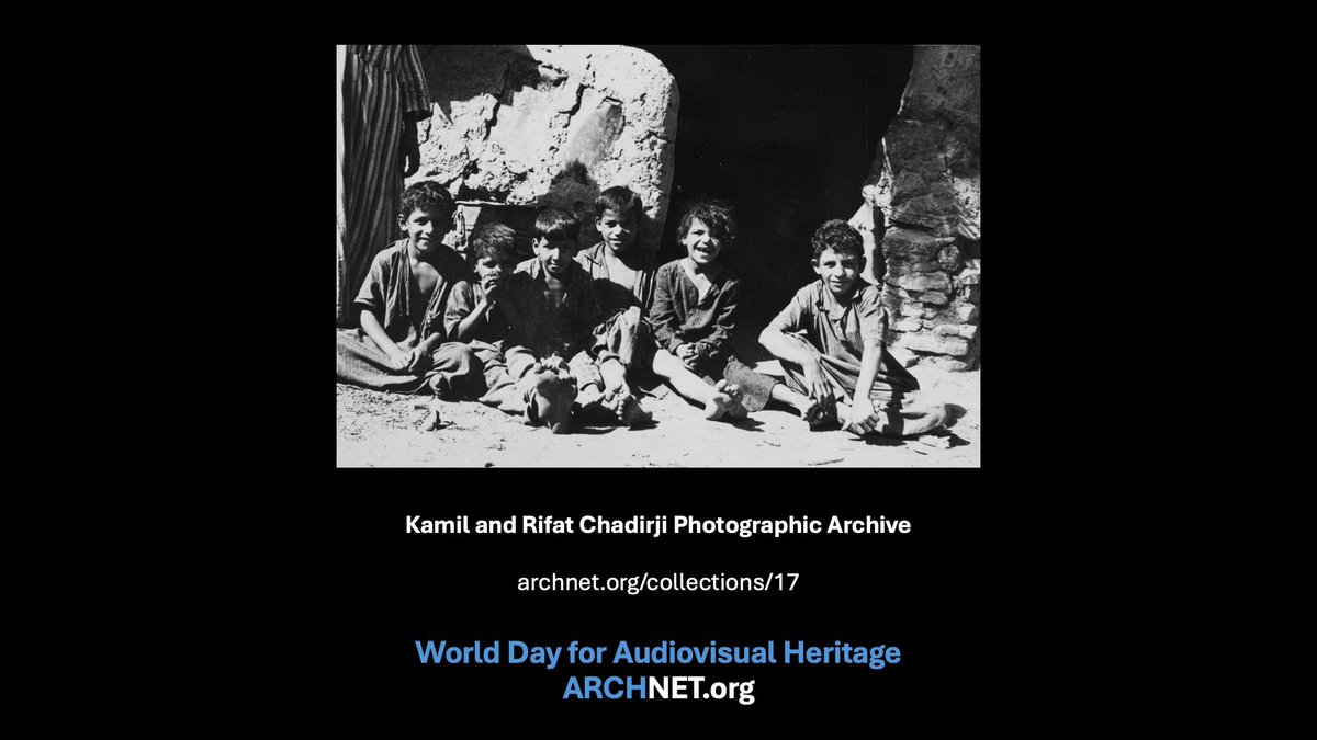 archnet's tweet photo. World Day for Audiovisual Heritage. Kamil and Rifat Chadirji Photographic Archive. https://t.co/KIJVZrDyvk #WDAH https://t.co/x6YhLdFvwD