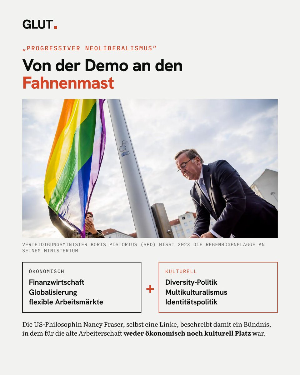 jannibal_'s tweet photo. Die AfD wird stärker und stärker. Politikwissenschaftler beschworen nimmermüde den „Rechtsruck“, manche Kampagnen sprechen gleich von wiederkehrendem Faschismus. Doch wo sich die Deutschen selbst einordnen, ist seit Jahrzehnten erstaunlich stabil. 2021 sahen sich 46 Prozent in der Mitte, 38 Prozent eher links und nur 16 Prozent rechts. Selbst unter AfD-Anhängern verortete sich mehr als ein Drittel in der Mitte oder links davon. Verschoben hat sich etwas anderes: nämlich der Maßstab. 1982 hielt die sozialliberale Regierung von Helmut Schmidt fest, die Bundesrepublik sei „kein Einwanderungsland“ und solle es auch nicht werden. Helmut Kohl übernahm diese Linie. Was damals Konsens zweier Kanzler aus zwei Lagern war, gilt heute links der Mitte als weltanschauliche Überzeugung, vor der man warnen muss.

In seinem Essay für GLUT argumentiert Sebastian Müller, dass sich der Meridian der deutschen Politik verschoben hat. Und erklärt, warum viele Wähler, die heute als „rechts“ gelten, womöglich einfach stehen geblieben sind.
https://t.co/PQd8zcRok3