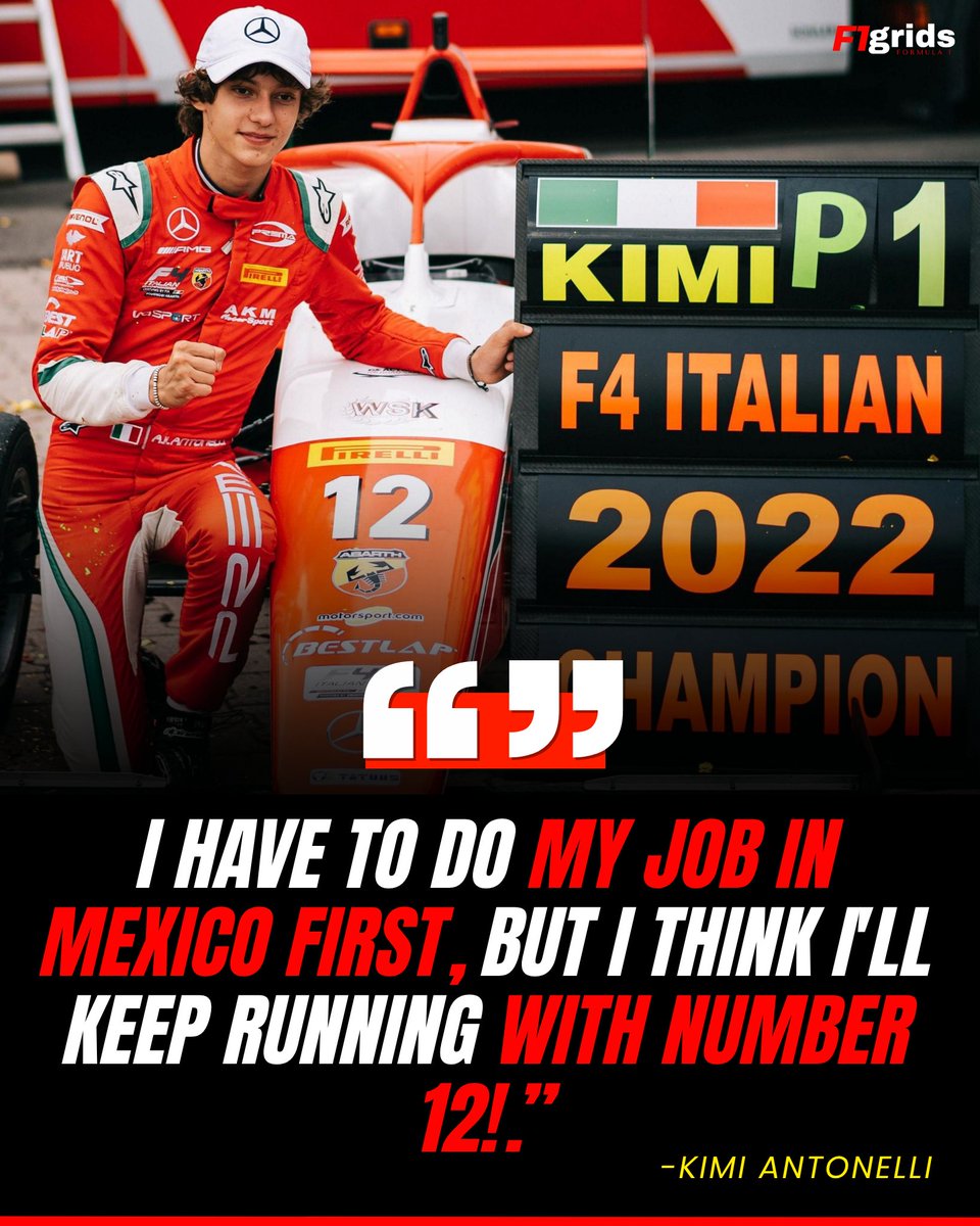 F1gridx's tweet photo. Kimi Antonelli hints he may not run the number 1 on his car in 2027, opting to keep number 12 instead! 👀

📰 Via @FormulaPassion

#F1 #KimiAntonelli #USGP #F1Grids https://t.co/IcpiTY6gQu