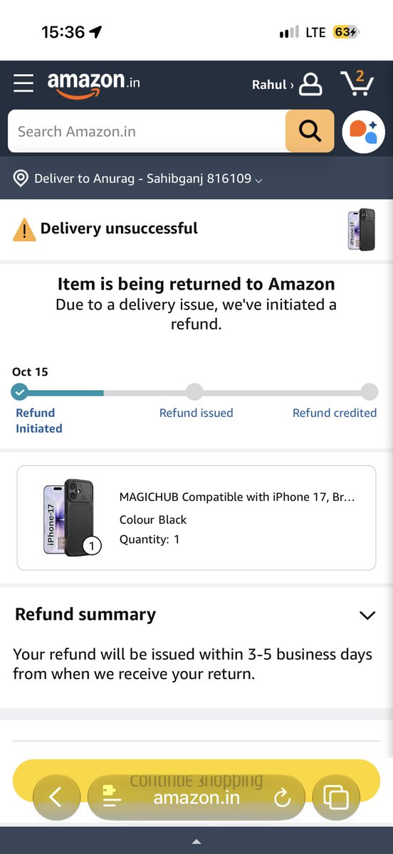 RahulJohnson4k's tweet photo. Bhai ye refund milega ki nahi ye ap clear krdo na 2 to 3 ,5to 7 business day apka khatam hi nahi ho rha fraud kro bas @amazonIN @AmazonHelp @Flipkart @blinkitcares @JioMart https://t.co/g7AlPBYqnQ