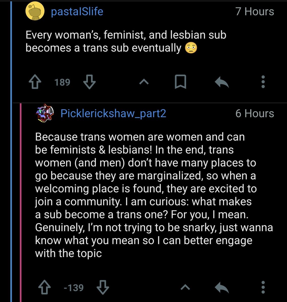 radicaljude's tweet photo. they bludgeon you when you're trans on reddit https://t.co/agR8Mc7rJd