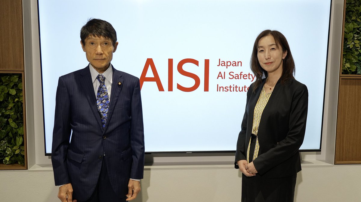 digital_jpn's tweet photo. 古川デジタル大臣兼内閣府特命担当大臣（人工知能戦略）兼サイバー安全保障担当大臣がAIセーフティ・インスティテュート（AISI）訪問

AISIのAIモデルの性能評価等を視察。高性能AIの進化やサイバー攻撃増加を踏まえ、英国AISIと協力を深め、AIセキュリティを中心に評価機能強化が重要だと述べました。 https://t.co/mkwVMQHLdk