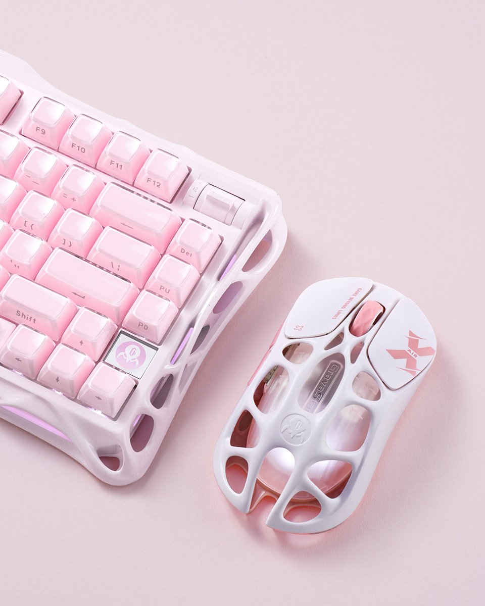 GravaStar_'s tweet photo. 🌸 NEW COLOR DROP: Mercury X Air – Pearl Rose!

✨ 49g Ultra-Lightweight
⚡ 8000Hz Polling Rate
🔗 Tri-Mode Connectivity: Bluetooth, 2.4GHz & Wired

A fresh new shade. The same incredible performance.

🛒：https://t.co/e595WFBeV0

#GravaStar #MercuryXAir #mercurymouse #GamingMouse #gamingsetup