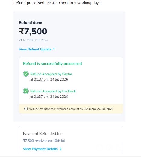 palpremsingh's tweet photo. They have sent below screenshot whereas no account mentioned to refund. Now asking my bank statements to validate it rather verifying his own system https://t.co/gto1zK348n