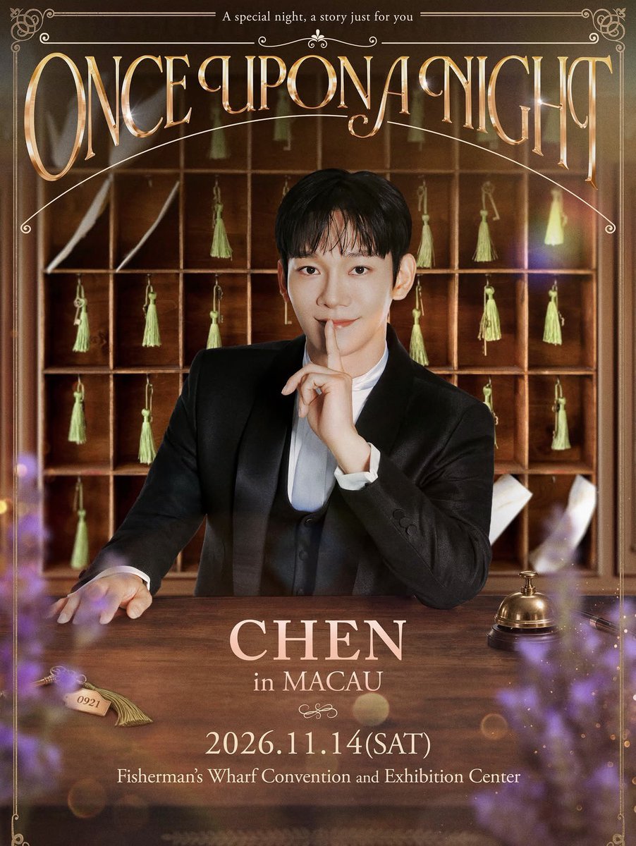 Ace_BBH's tweet photo. CHEN in Macau [ONCE UPON A NIGHT] to be held on November 14, 2026!! So seems like this was what Jongdae was talking about earlier 🥹🤍 https://t.co/ZWf23zS0f9