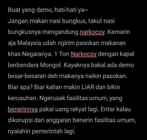 Dadilaart's tweet photo. @neotwenty1 Mending kerja, jelas dapat duit asli.
Daripada demo gak jelas, dapat duit palsu pulak. https://t.co/pF3N5D88B8