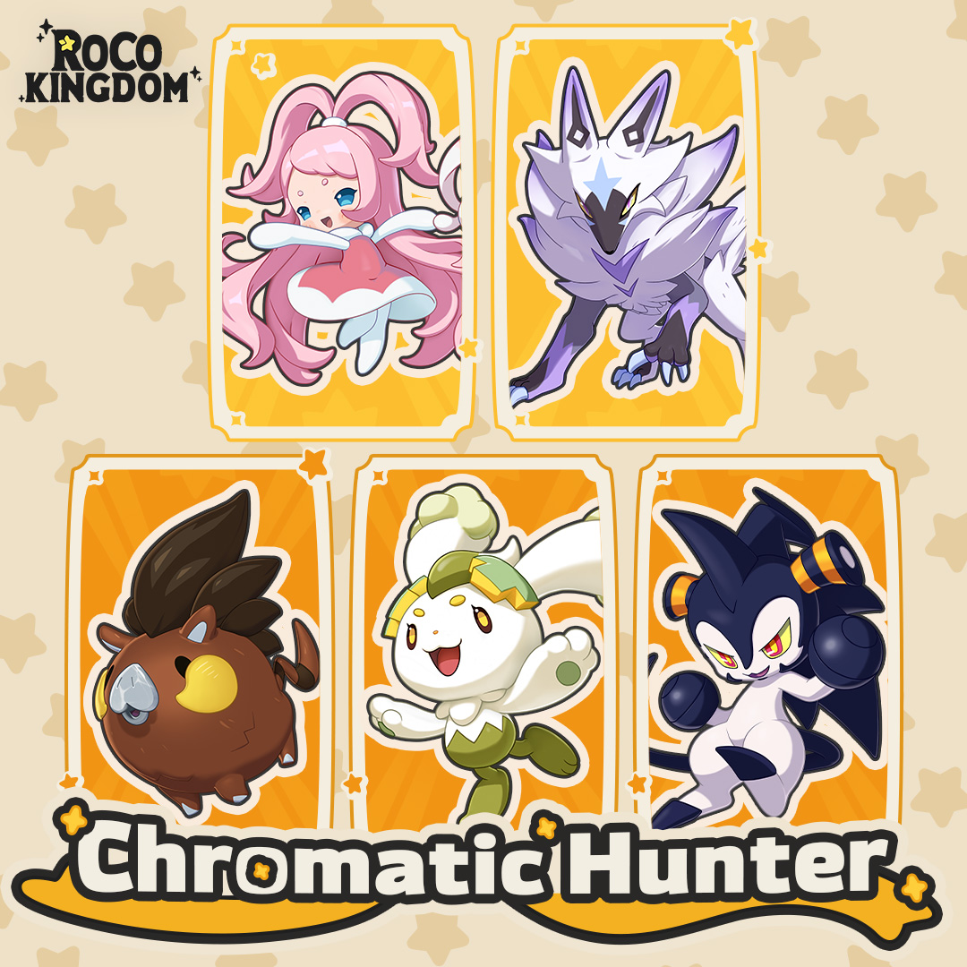 RocoKingdomEN's tweet photo. Calling All Chromatic Hunters!
Ready to track down a Jini that truly stands out? 500 Advanced Pods are waiting for you!๐
During the event, join our Creator Discord, catch at least 1 Chromatic Jini and post a video or livestream showcasing it on social media with the hashtags #ChromaticHunter #RocoKingdomCreator #RocoKingdom and #QuackQuackTest. Complete the event requirements to earn:
๐ Advanced Pod ร 500
๐
Event Period
Oct 27 - Nov 9, 2026
๐ก Tip
Chromatic Jinies are easier to encounter and catch during Jini Parade!
After publishing your content, submit your entry through the link below:
๐https://t.co/b32JUVXfMp
For full event requirements and more creator activities, join our Creator Discord:
๐https://t.co/UQmZwKuA2J
#CatchEmTogether #RocoKingdom #QuackQuackTest #Roco #RocoKingdomCreator