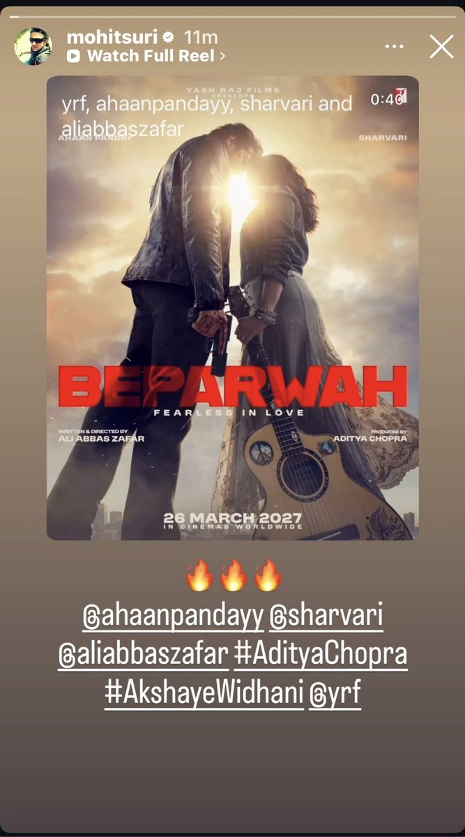 nila4807j's tweet photo. Mohit papa insta story 😭💓 

#AhaanPanday https://t.co/aCVVF5cp93