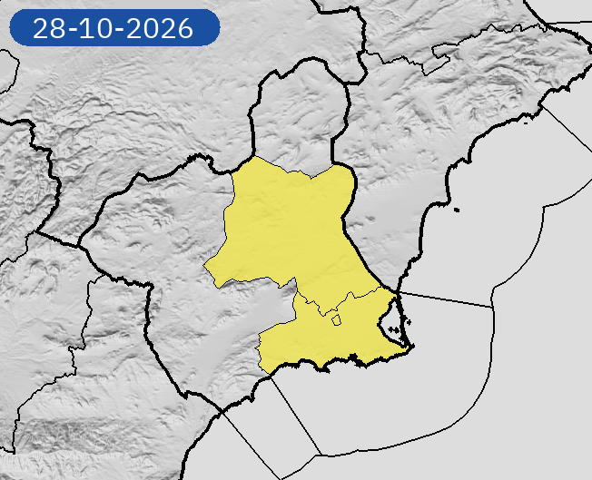 AEMET_Murcia's tweet photo. 27/10 11:24 AVISOS MAÑANA | Región de Murcia: lluvias. Nivel máximo de aviso: amarillo.
Actualizaciones en https://t.co/gQDupQ393c https://t.co/Lr0C9apBZB