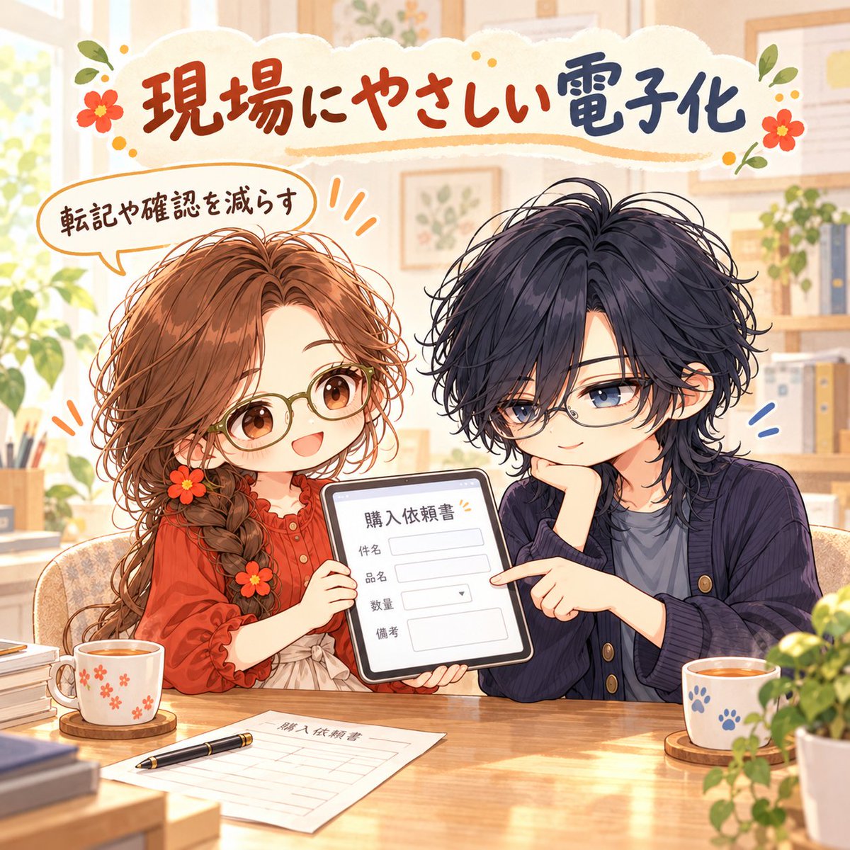 kao_it_help's tweet photo. 手書きの購入依頼書をタブレットに変える取り組み。

でも、目的は「紙をなくすこと」じゃない。

受け取った人の転記や確認を減らすこと。

現場の使いやすさも含めて考えたいんです。 https://t.co/3kbn66XJFE