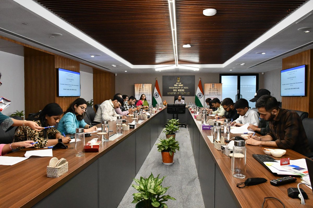 TexMinIndia's tweet photo. The Ministry of Textiles organised an Essay Writing Competition on 27 October 2026 as part of Vigilance Awareness Week 2026, on the theme “Accountability, Transparency, Technology & Probity in Public Administration.”

The initiative highlighted the importance of ethical conduct, integrity, transparency and accountability in public service, encouraging participants to reflect on the role of probity in strengthening good governance.

#MinistryOfTextiles #VigilanceAwarenessWeek2026 #Integrity #Transparency #GoodGovernance