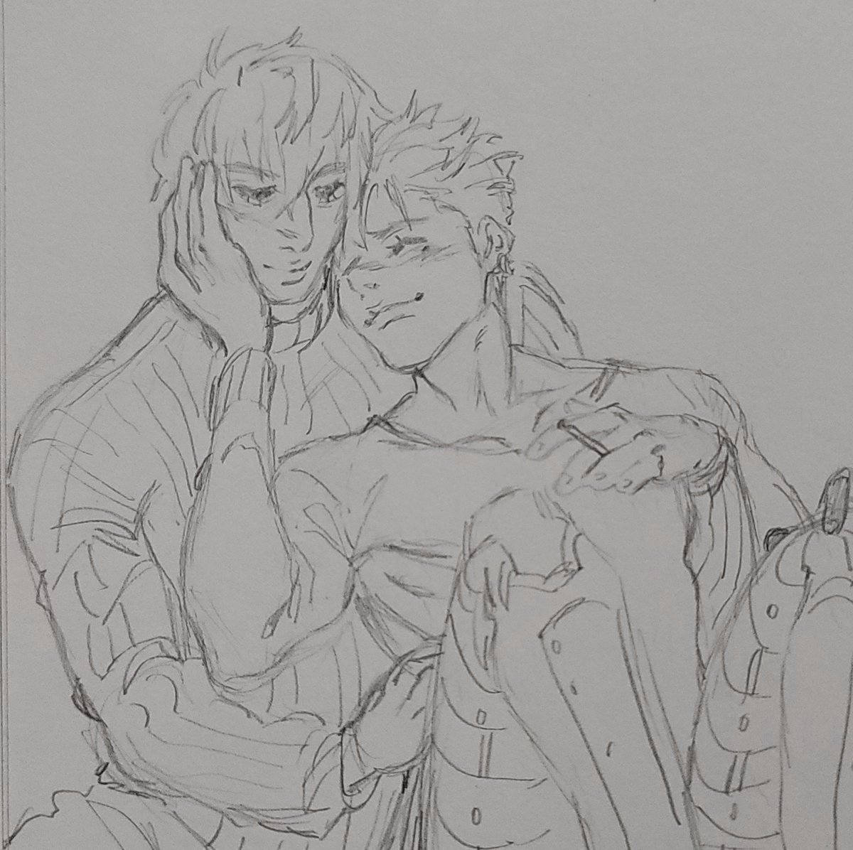 arkkhen_'s tweet photo. Youre still the one I run to ♪ 
this song came on at work today and I could not stop thinking abt this so I doodled it..
#vashwood #vw ♪ - https://t.co/bFLnkw1m4Z https://t.co/JVw4hZOYna