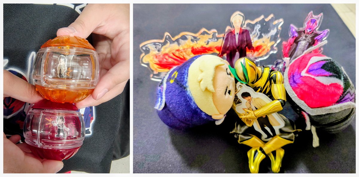 Kumi_Fuji_Maru's tweet photo. 仮面ライダーゼッツファイナルステージ、最後の日のお昼に観に行く事ができました！
焼きおにぎり食べてから向かいました〜💪

全員が凄くカッコよくて（特にジーク）
興奮して感動して豪華で、また明日から学校かぁーってさびしくて、なかなか眠れなかったから、おてだまジークとドォーンをぎゅ～して寝ました。

出演者の皆さん、スーツアクターの皆さん、スタッフの皆さん、本当にお疲れ様でした！　
素敵な作品ありがとうございました！

カオスドォーン、めちゃカッコいいね✨
びっくりしたよ💜

さびしいなぁって思ってたけど、、、
11月の終わりにはゼッツの一番くじがあるし、来年の2月にはカオスドォーンとサングラスジーク届くし、4月にはファイナルステージのDVDが届くし、
こういう所でも普段も皆さんがゼッツのお話してくれるから、まだまだ終わらないね✨
ずっと大好きでいるからね！

本当にお芝居も動きもカッコよいジークと仮面ライダードォーンを #天野浩成 さん 
#高田将司 さん🎂🍾✨ が作ってくれて、その中に幼少期の少年ジークでいられたことは宝物です。

僕はちょこっとなのに、凄く気にかけてくれて、天野さん、本当に本当にありがとうございます✨

あのね、天野さんは、優しいとカッコいいと面白いが体中にパンパンに詰まった人なんだよ！
だから僕は、天野さんをずっと応援して、大好きでいて、天野さんみたいにカッコ良く大きくなれるように頑張ります☺️

ファイナルステージのカプセムは、富士見さんとセブンの莫ちゃんだったよ♫
キーホルダーの富士見さん、赤ちゃんみたいになっちゃった😆

まるくんでした！

「大人ジークへ
　今まで、いっ〜ぱい頑張ってくれてありがとう。
　いつも見てたし、客席からも見てたよ！
　カッコ良すぎだよ！　増えたり凄いよ！
　穴も小さくしてくれてありがとうね。
　これからは、１とか数字を気にしないで、ジークはジークで進んで行こうね！
　莫ちゃんもありがとう。
　パニちゃんもずっとありがとう。でもバイバイね！
　さあ、とびっきりの悪夢を楽しもうぜ〜。
　ちっちゃいジークより」

#ゼッツFS #ジーク 
#仮面ライダードォーン
#少年ジーク #ちっちゃいジーク #藤元萬瑠
#仮面ライダーゼッツ