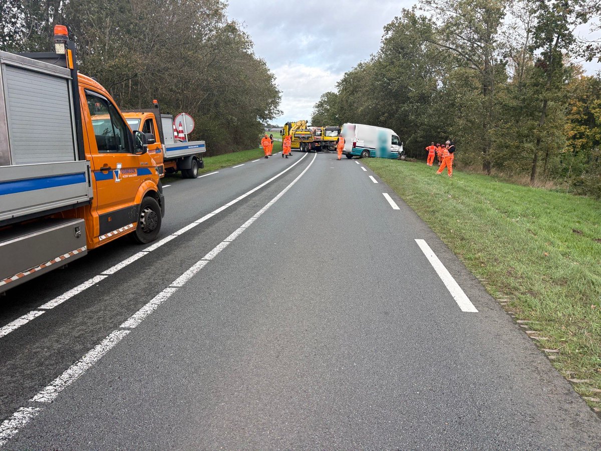 Ongeval met bestelauto op N35 bij Heino