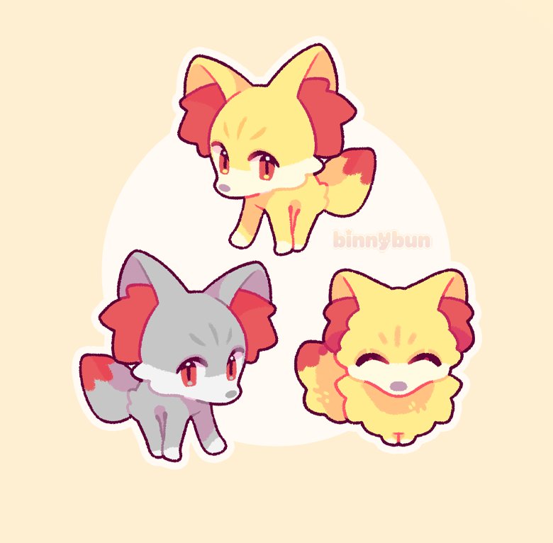 _binnybun_'s tweet photo. fennekin, shiny fennekin, fluffy fennekin ❤️ #pokemon https://t.co/vpB0MdQpEJ