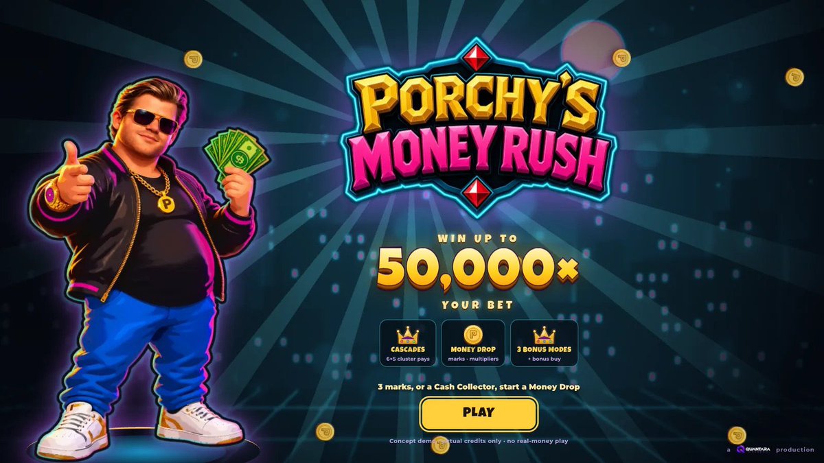 quantaragames's tweet photo. Porchy’s Money Rush is live to try 👀💰

Give it a spin at https://t.co/reC6g2dTXN and let me know what you think! 🎮💜
#housebets 
@p0rchy @housebets https://t.co/bpjOu8Dpp3