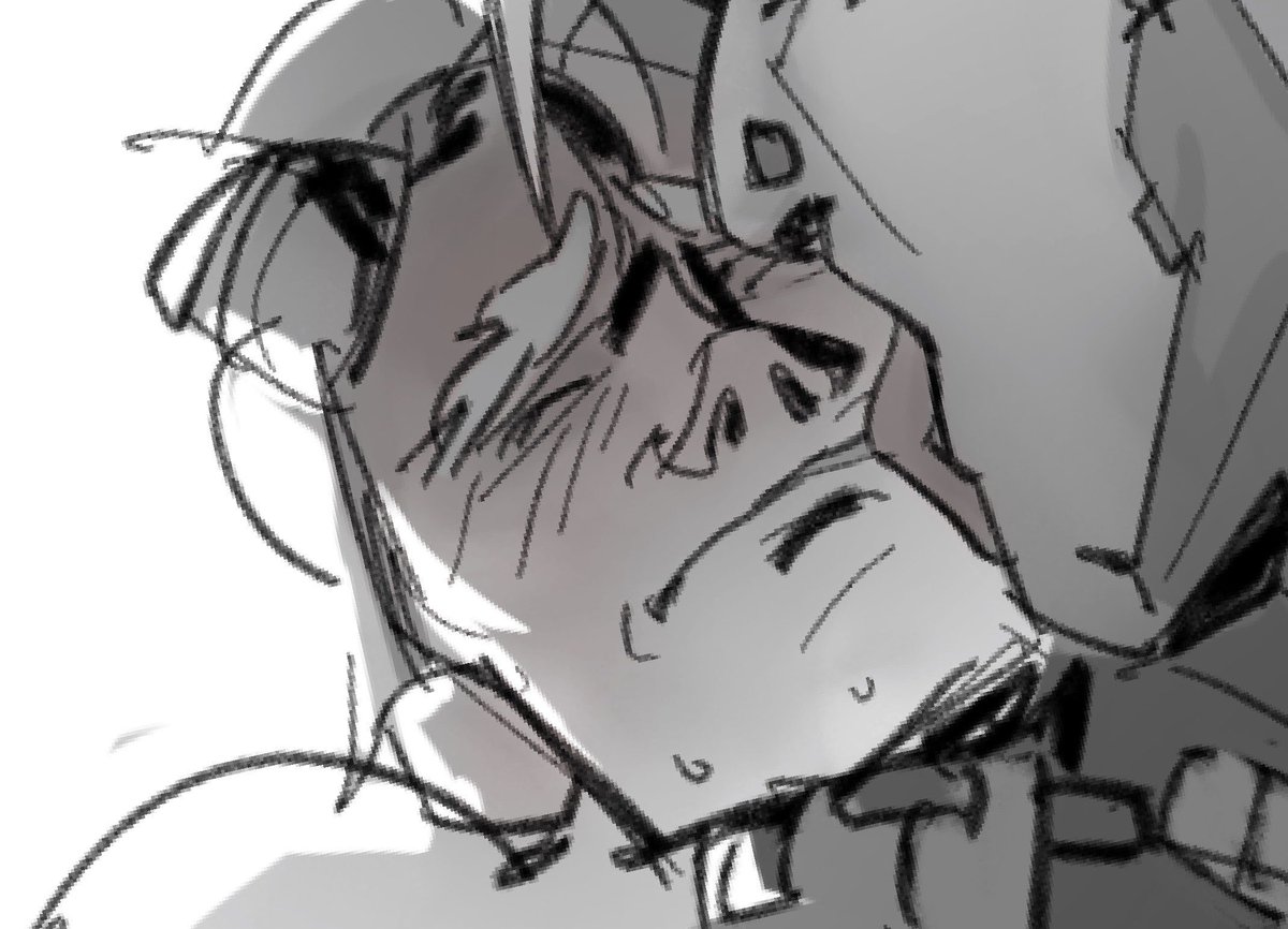 BirdDrawsBox's tweet photo. Hazrat phreaked out. I still don’t know how to draw Junkrat https://t.co/D6kElxjxzk