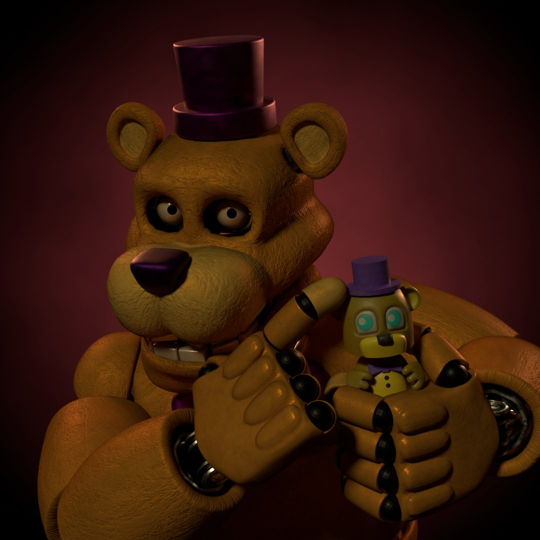 paolob08's tweet photo. All roads lead to Fredbear's

Models by: @FazAnimation83 
Bobble head from: @Emir_Bready

#b3d #fnaf #meanwhileatfredbears #fredbear https://t.co/riY1O2OINx