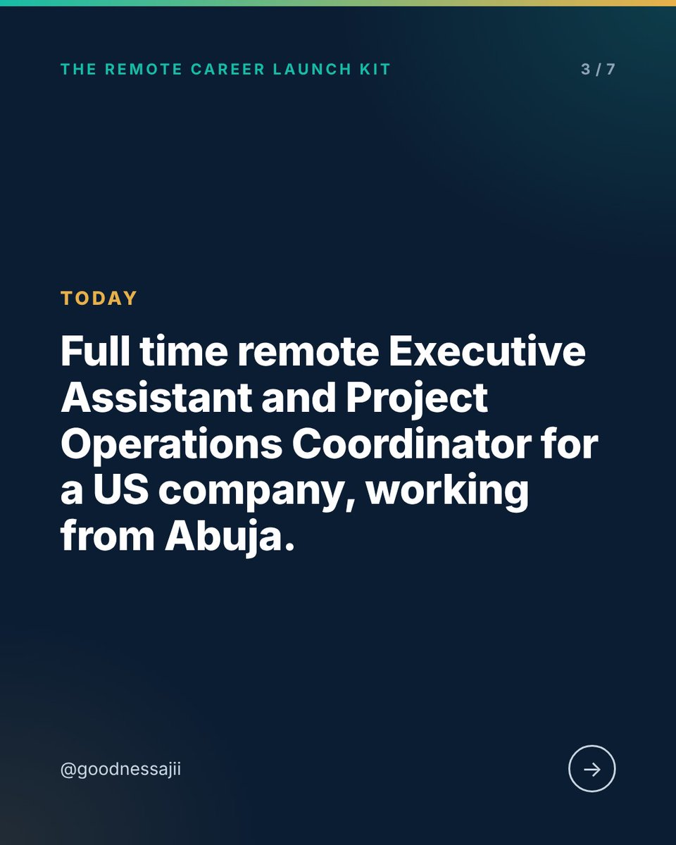 ItsGoodnessAjii's tweet photo. I spent 10 years as a nurse in Nigeria and Sierra Leone.

Today I work full time remotely from Abuja for a US company, as an Executive Assistant and Project Operations Coordinator.

I didn’t relocate. I found the role through a job advert on LinkedIn. https://t.co/P9dziXhd1e