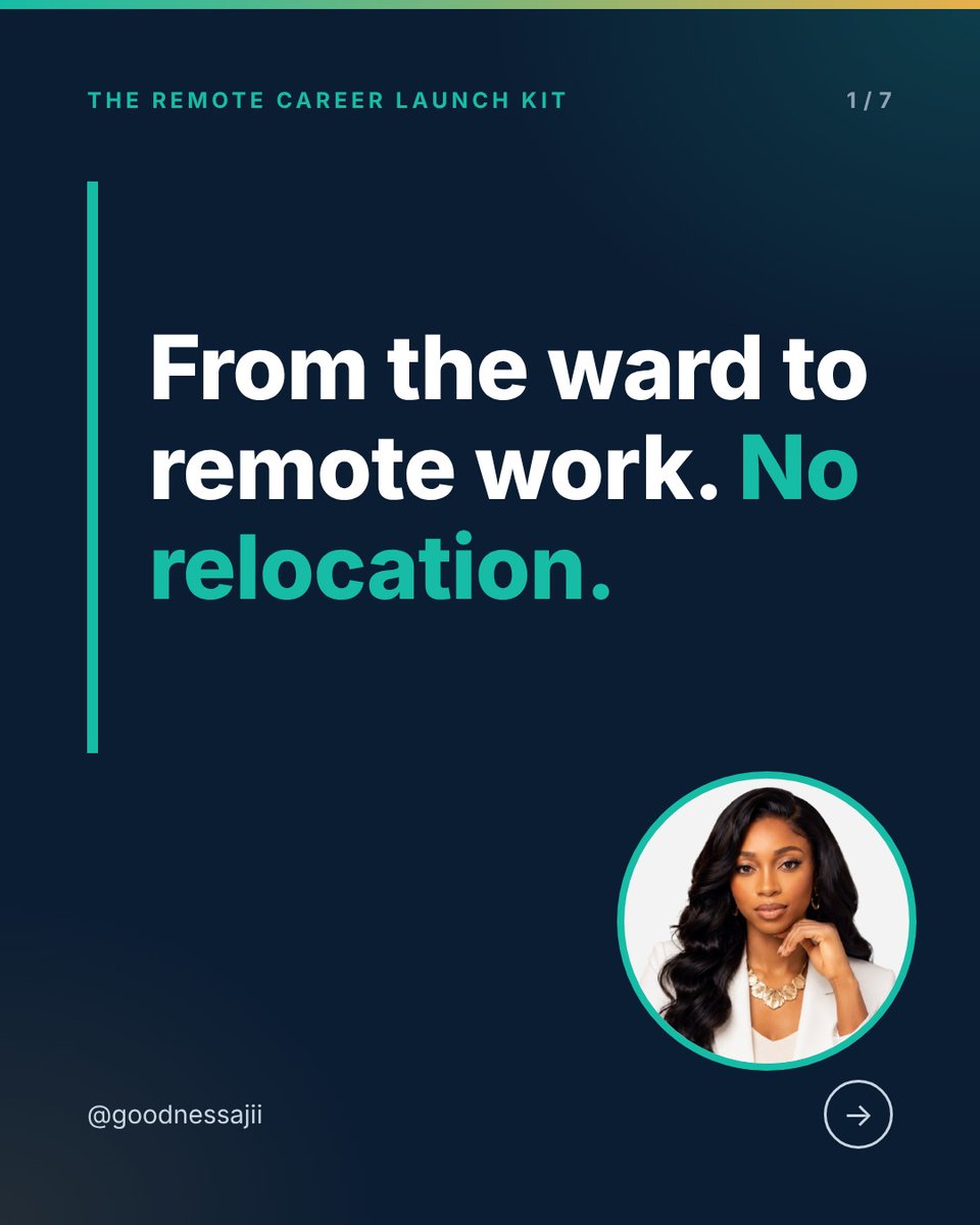 ItsGoodnessAjii's tweet photo. I spent 10 years as a nurse in Nigeria and Sierra Leone.

Today I work full time remotely from Abuja for a US company, as an Executive Assistant and Project Operations Coordinator.

I didn’t relocate. I found the role through a job advert on LinkedIn. https://t.co/P9dziXhd1e