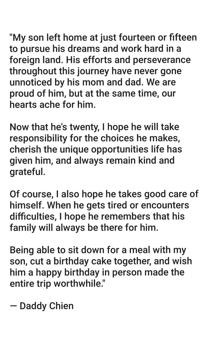 chihenxjl's tweet photo. Daddy Chien's birthday message for ChihEn. 🎂🥹 https://t.co/BesLsfJmCu