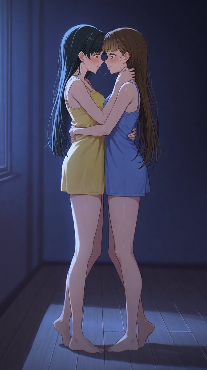 lrio1101's tweet photo. #AIart 
#lovelive
#Liella
#葉月恋
#桜小路きな子
#恋きな
#百合キス https://t.co/uyGw7eSCMN