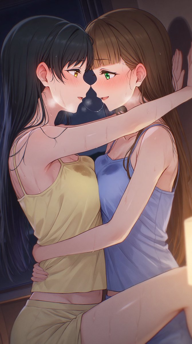 lrio1101's tweet photo. #AIart 
#lovelive
#Liella
#葉月恋
#桜小路きな子
#恋きな
#百合キス https://t.co/uyGw7eSCMN
