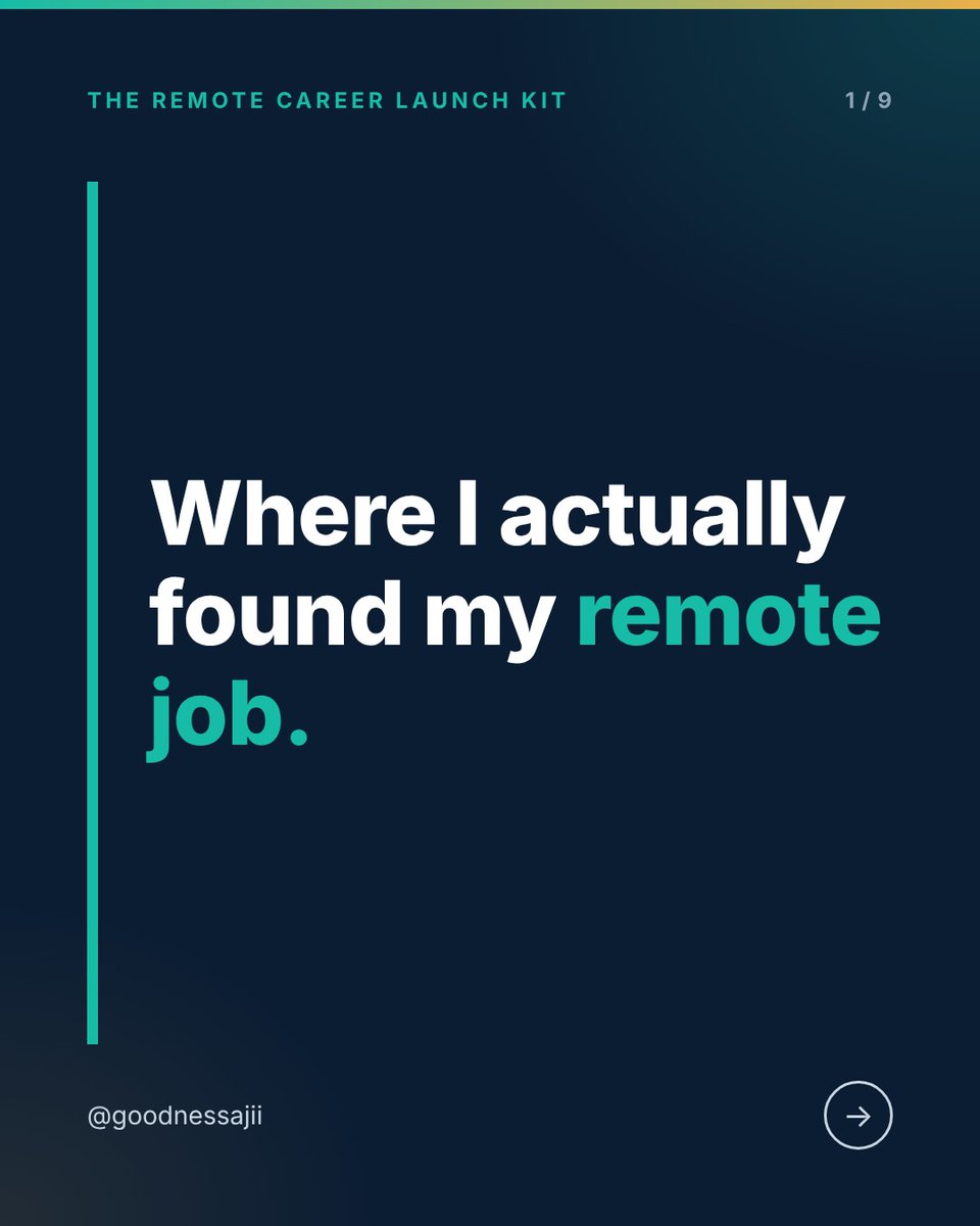 ItsGoodnessAjii's tweet photo. I didn’t find my remote role on Upwork.

I found it through a job advert on LinkedIn.

Recruitment agencies that place Nigerian talent with foreign companies post roles there all the time.

How to find them:

Search the role you want in LinkedIn Jobs
Filter by Remote
Look for posts by staffing or recruitment agencies, not just companies
Follow those agencies so their next advert reaches you

My full agency list is in my kit, out 7 November. Reply KIT to get it first.👇