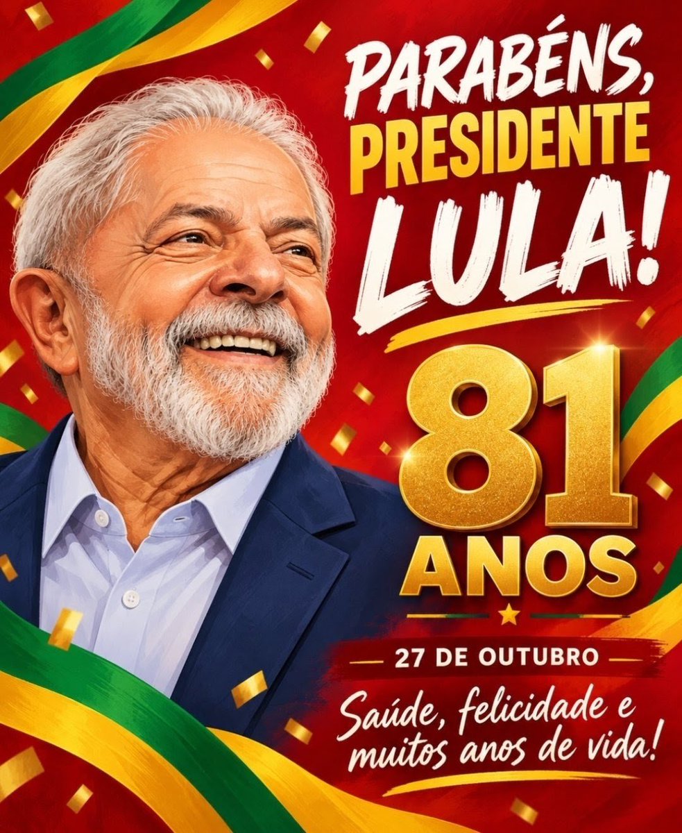milva_vieira's tweet photo. #27DeOutubro
#ParabensLula https://t.co/1YmiOuLeJ8
