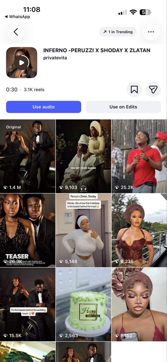 Peruzzi's tweet photo. TRENDING NUMBER 1 ON THE GRAM.
And This Song Ain’t Even Out Yet.
That’s Amazing. 
Thank You 💙🐼 https://t.co/a2hhlIHj6V