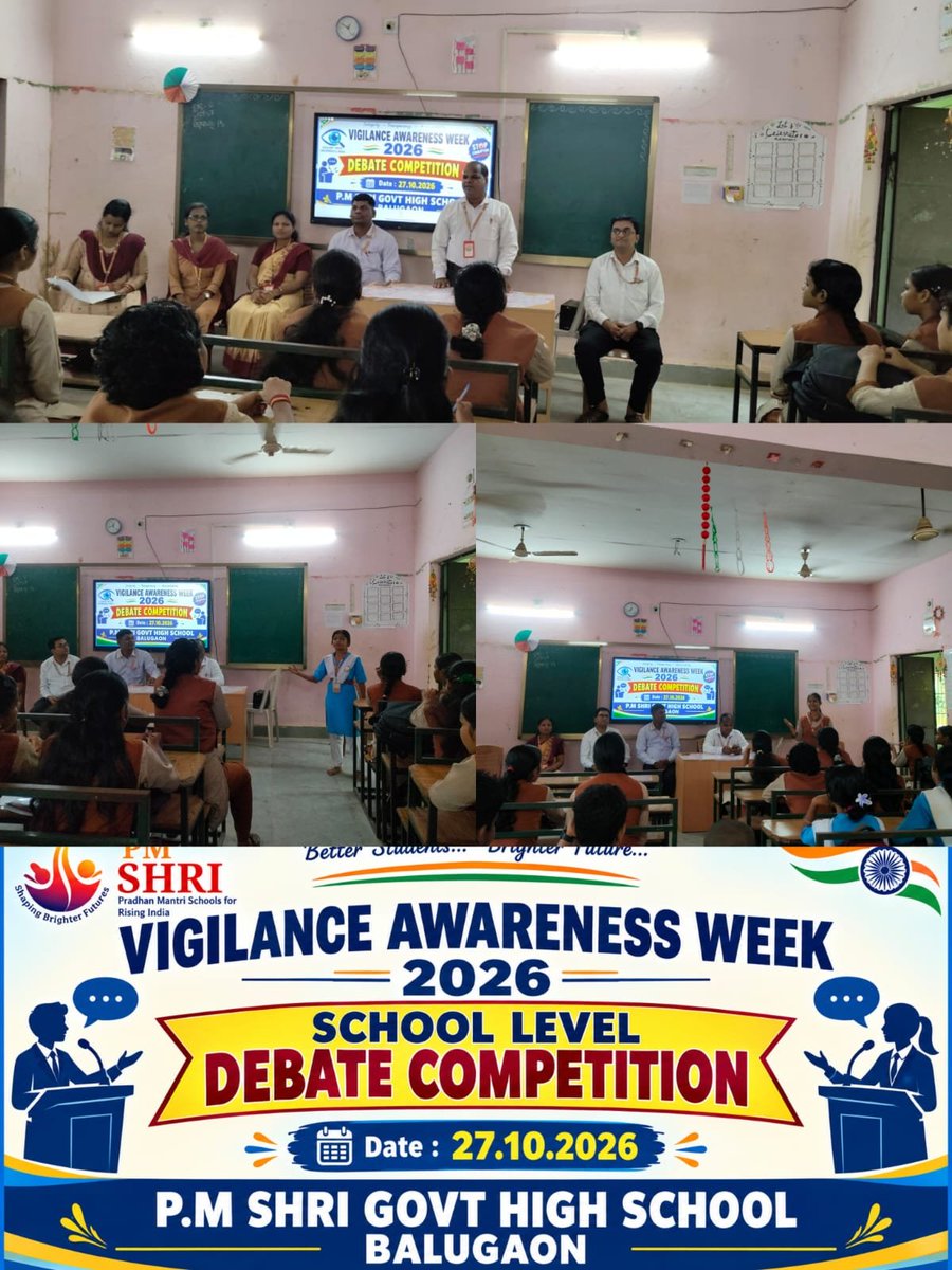 balugaonhs1949's tweet photo. Vigilance awareness program
#VigilanceAwarenessProgramme #VigilanceAwareness #IntegrityPledge #FightAgainstCorruption #SayNoToCorruption #Transparency #HonestyAndIntegrity #EthicalValues #AwarenessCampaign #PMSHRI #GovtHighSchool #Balugaon #OdishaEducation https://t.co/26QB8nnOWz