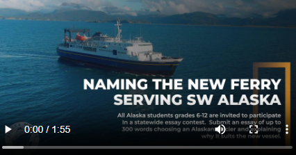 AASHTOsean's tweet photo. The @AlaskaDOTPF is holding a student essay contest to name the new #ferry #boat replacing the M/V Tustumena. #transportation #maritime #waterway #stateDOT #travel @aashtospeaks @DOTMARAD @GovDunleavy @FTA_DOT https://t.co/YiAzhodTCw https://t.co/zSW0TlRy1i