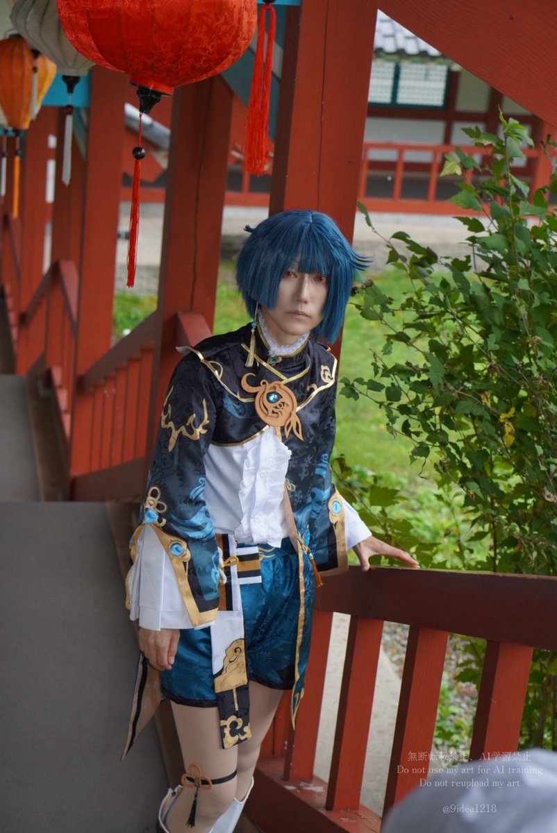 9idea1218's tweet photo. cos/行秋📗②
--────◆
雨が降っている鍾離を見つめる行秋
　　　　　　　　　　────-----
photo:@yukikazeyamato1 

#高麗館COS https://t.co/4nX3DhWd5f