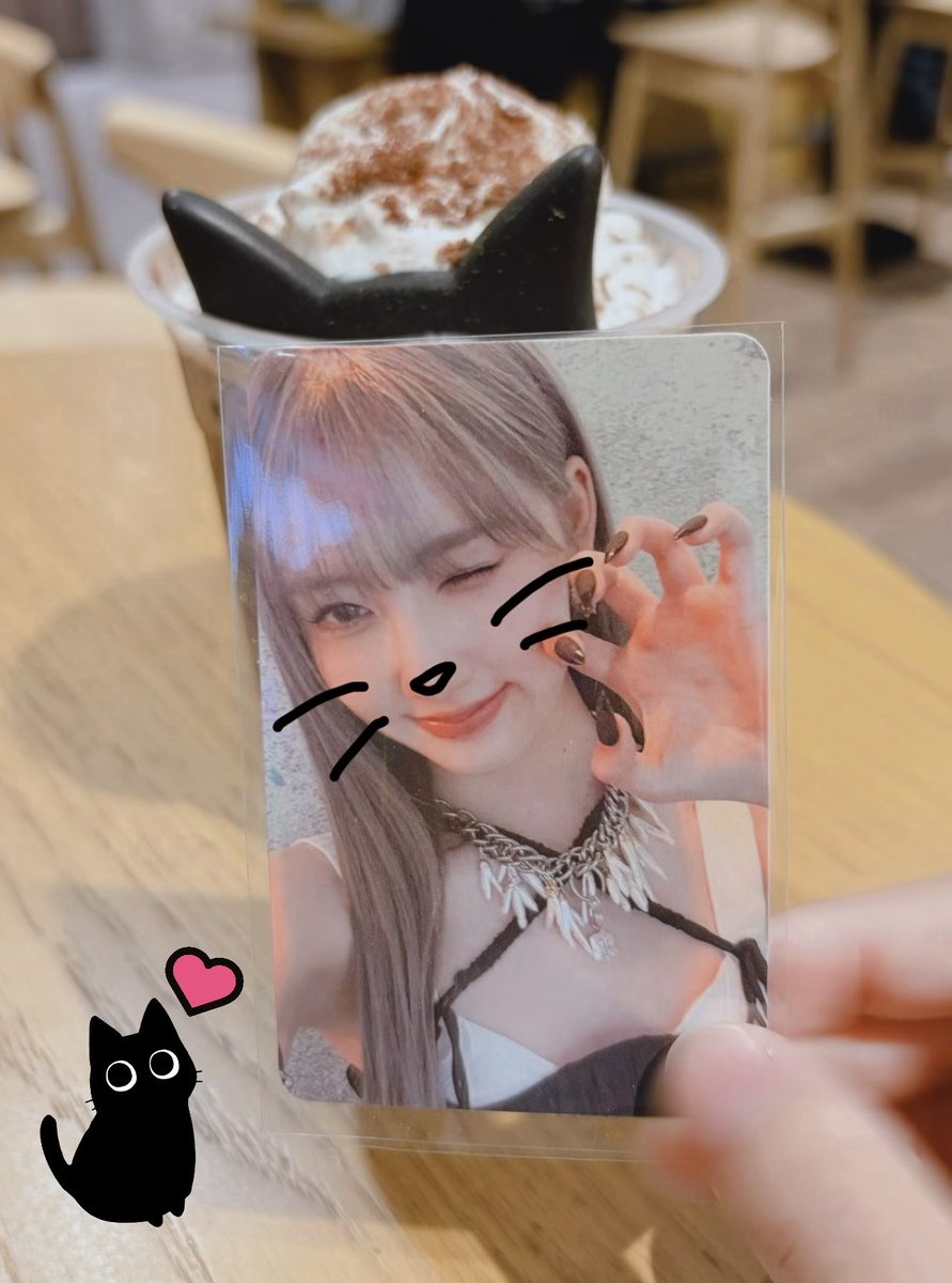bm_rm1017's tweet photo. @7rrriiaa 一緒に行ってくれてありがとう🐈‍⬛💗
#ラミ　#スタバ　#猫耳 https://t.co/cOaRAyCcpk