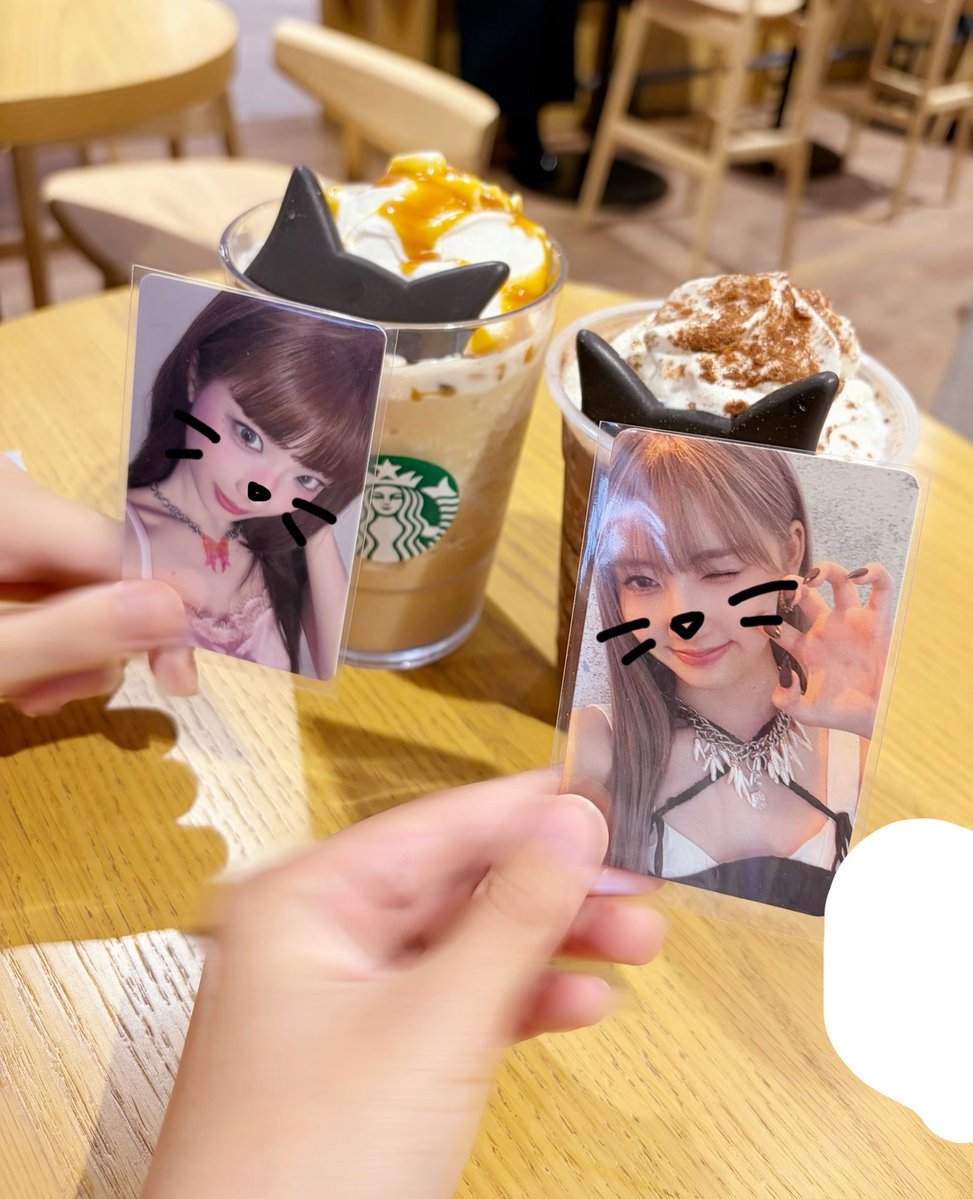 bm_rm1017's tweet photo. @7rrriiaa 一緒に行ってくれてありがとう🐈‍⬛💗
#ラミ　#スタバ　#猫耳 https://t.co/cOaRAyCcpk