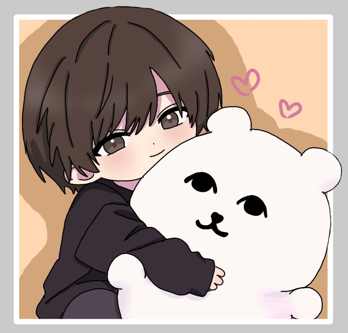 Muttha_Kumasan's tweet photo. 一応、メッセージにいるミニたくときょむさんです。
このサイズ感のきょむさんが欲しいです（絶対に日に日に黒くなる）
 #えがくまべ https://t.co/E4tln9NlCM
