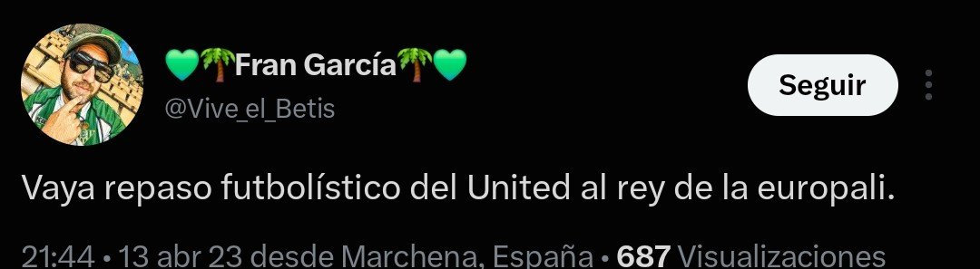 _NODOSFC_'s tweet photo. Pero no lo castigues, @Vive_el_Betis nos ha regalado grandísimos momentos que todos sabemos, y él primero, que se repetirán. Fran es digno representante de una afición nacida para hacernos reír.

Un respeto a su trayectoria. https://t.co/p2W9FkQTiJ