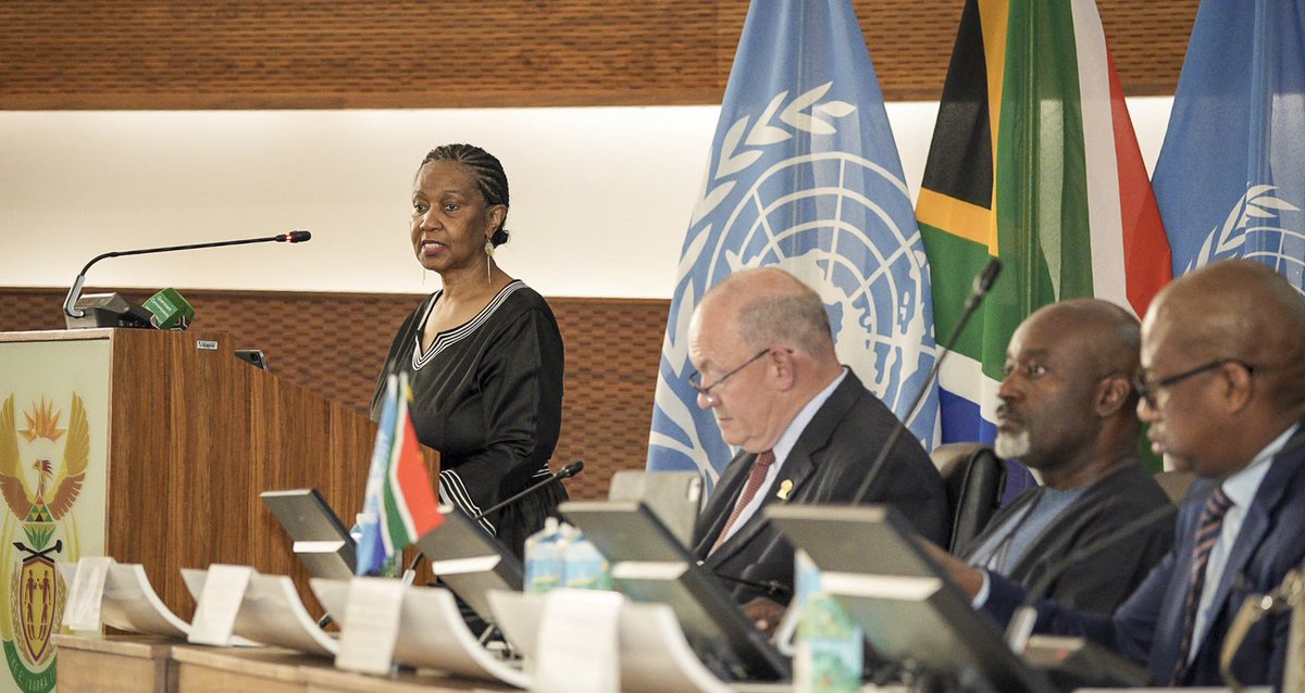 UNinSouthAfrica's tweet photo. “On #UNDay, we reflect on both the challenges and opportunities shaping our world.

As technology advances rapidly, we must ensure innovation works for people and promotes human dignity.”

~ Dr Phumzile Mlambo-Ngcuka #UN81 https://t.co/CHCmUQWF8S