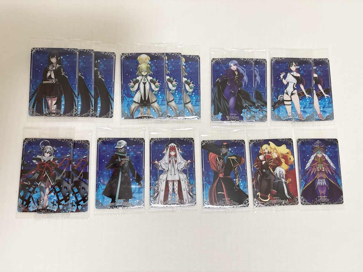 kotono126's tweet photo. 【交換】
FGO Fate/GrandOrder ウエハース 15

譲)画像1,2

求)
パラディーンマシュ・キリエライト（優先）
藤堂平助
原田左之助
水着エレシュキガル
巌窟王モンテ・クリスト

オルガマリーはマシュ、エレシュキガル、モンテクリストのみ

検索からでもお気軽にお声がけください。 https://t.co/I0X2zm6gMh