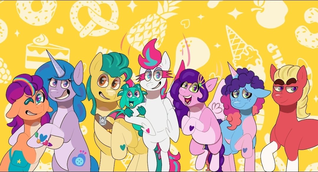 RinnaPaws's tweet photo. #Unitober2026 day 27 main six 

(Or eight in this case LOL) 

#mlpg5 #mlp https://t.co/2ipU70mrcW
