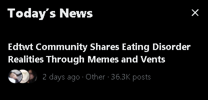 haloregret's tweet photo. edtwt community shares eating disorder realities through memes and vents. #groundbreaking . https://t.co/Fnh6OsAnaQ