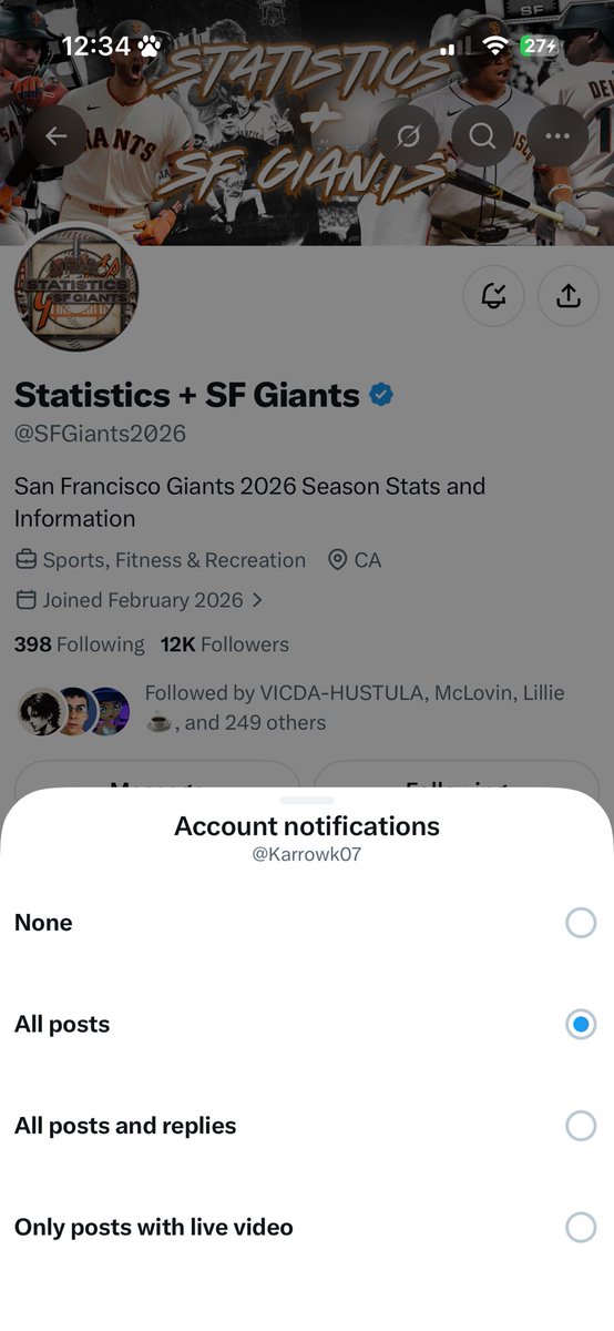 Karrowk07's tweet photo. @SFGiants2026 Thanks a lot for the opportunity ❤️
🏷️ @Uniquesmau @_PeterGriffy
#StatisticsSFWINNERS https://t.co/hwUTgeHLb9