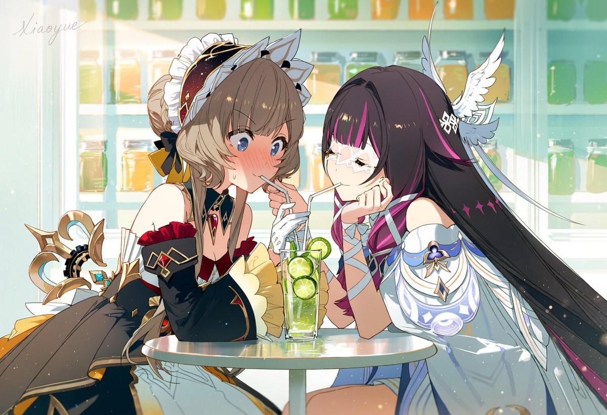 wRsjPDQ9Bu52202's tweet photo. A glass of lime soda, two hearts aflutter.
#GenshinImpact  #Columbina  #Sandrone https://t.co/8pyhSjqCGF