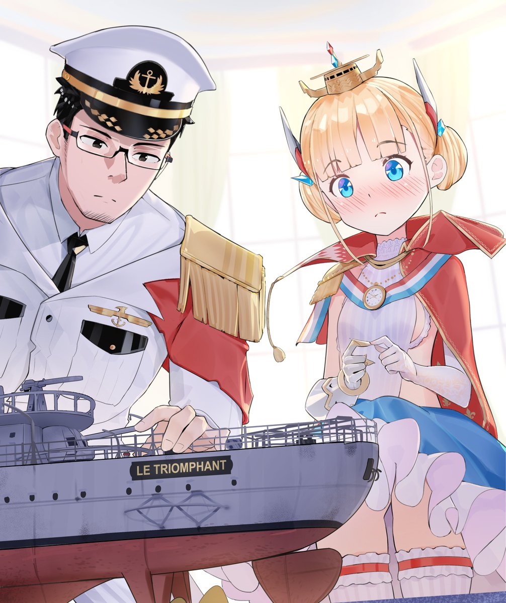 Mister_Varkat's tweet photo. Admiring Le triomphant's hull
#AzurLane 
#アズールレーン https://t.co/DZWO8YLzzr